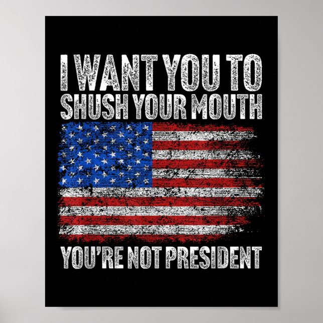 Póster Quiero Que Tomas Tu Boca Divertida Trump (Frente)