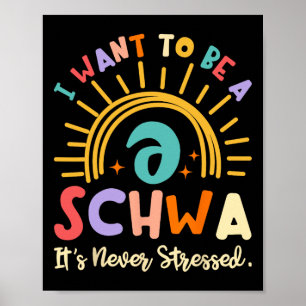 Póster Quiero ser un schwa nunca es estresante Ciencia O