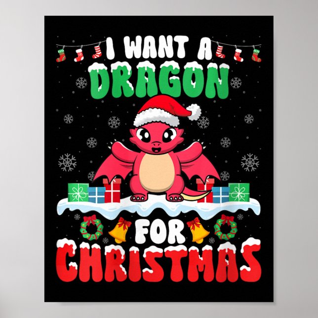 Póster Quiero Un Dragón Para Los Navidades - Dragon Lover (Frente)