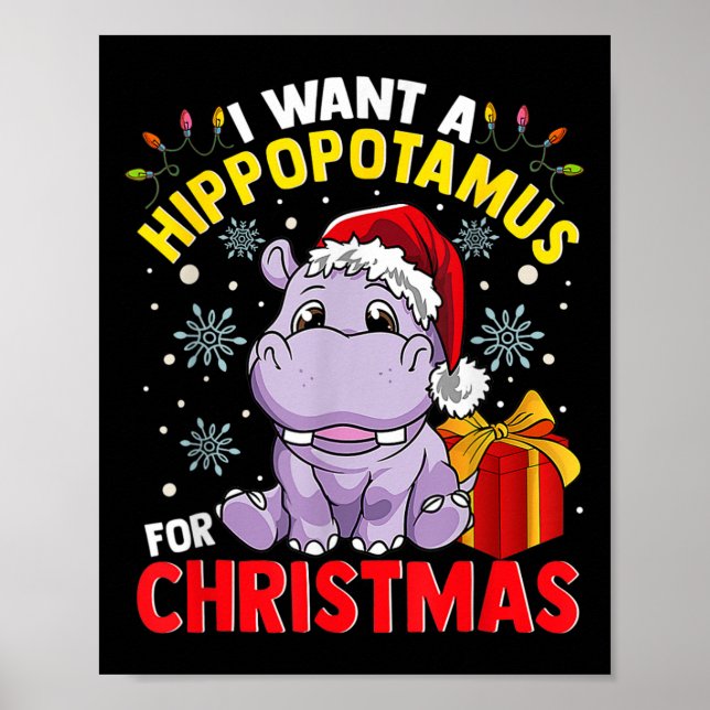 Póster Quiero un hipopótamo para Navidad (Frente)