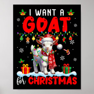 Póster Quiero Una Cabra Para Los Navidades Del Rancho Gra