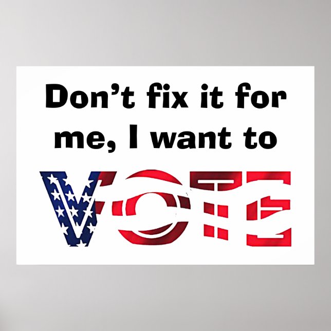 Póster Quiero votar (Frente)