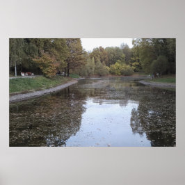 Póster Quiet Autumn Lake – Scandinavian Edition