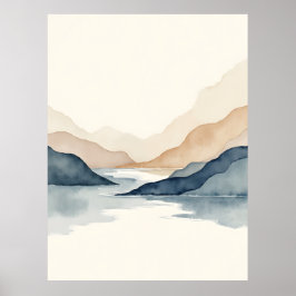 Póster Quiet Currents – Minimal Landschap