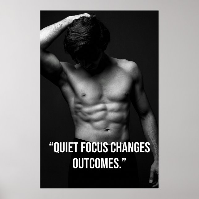Póster Quiet Focus Changes Outcomes – Quote Poster (Frente)