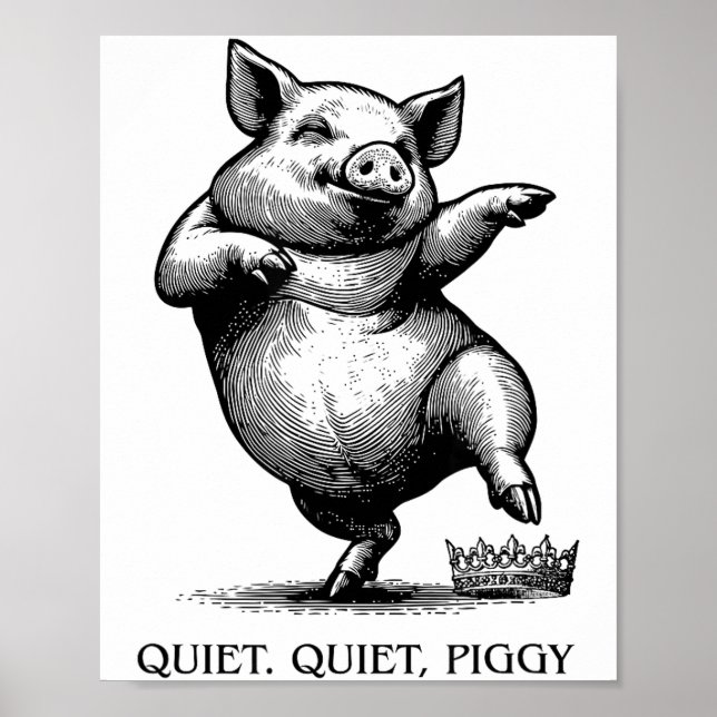 Póster Quiet Ggy Meme Feminist Subtle Humor Protest Resis (Frente)