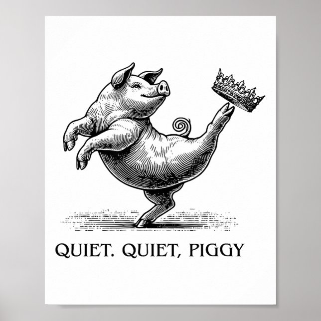 Póster Quiet Ggy Meme Feminist Subtle Humor Protest Resis (Frente)