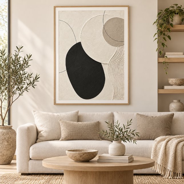 Póster Quiet Orbit | Minimal Abstract Plaster Art Print (Subido por el creador)