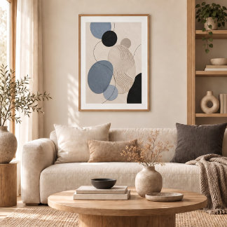 Póster Quiet Passage | Minimal Abstract Plaster Art Print