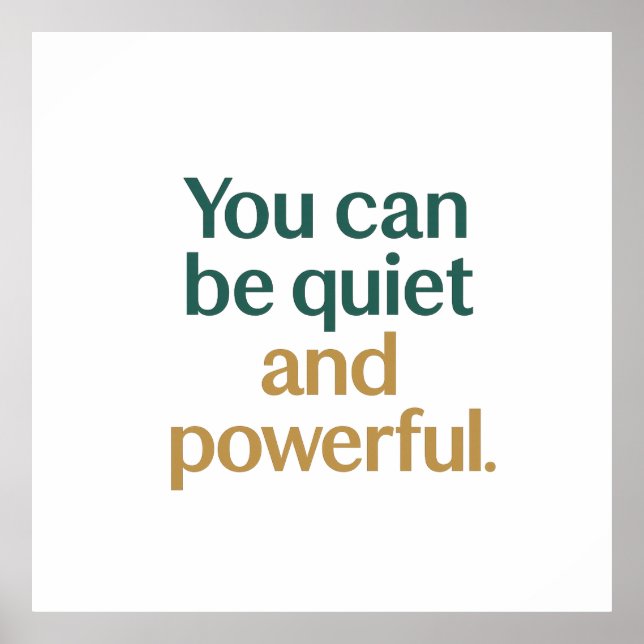 Póster 	Quiet Strength and Power (Frente)