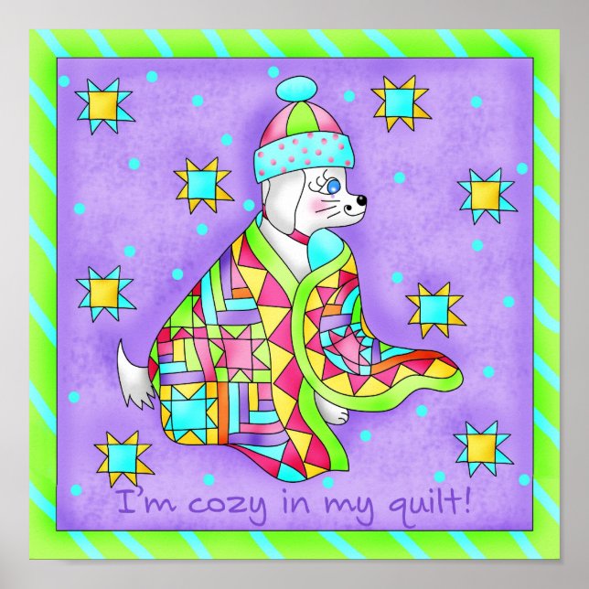 Póster Quilt Lover Dog Poster (Frente)