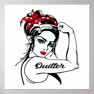 Póster Quilter Rosie The Riveter Pin Up