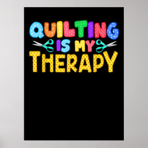 Póster Quilting es mi terapia  Aplastamiento de regalos d