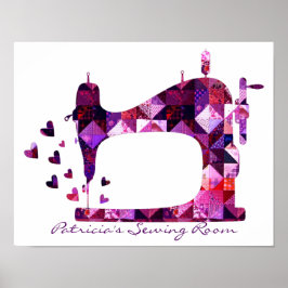 Póster Quilting Room Patchwork Scoser Máquina