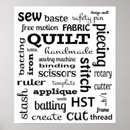 Póster Quilting Subway Art Tote Poster