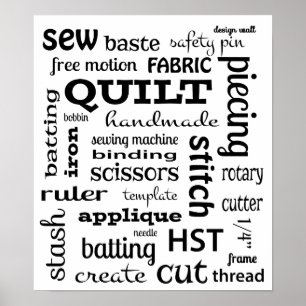 Póster Quilting Subway Art Tote Poster