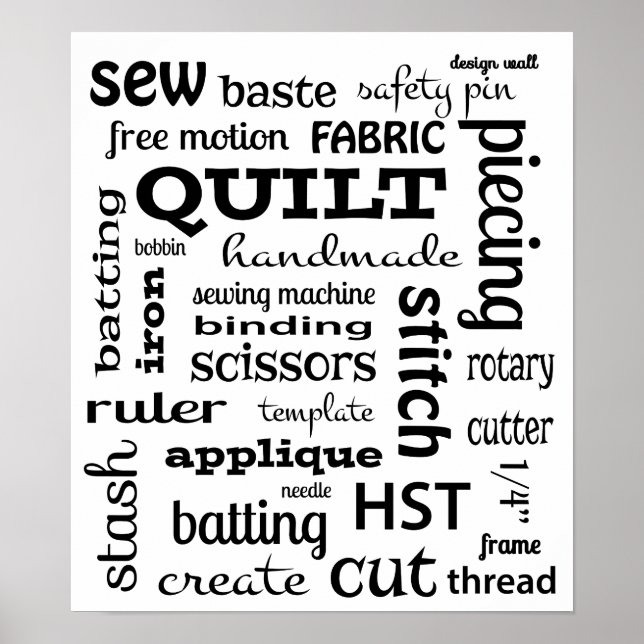 Póster Quilting Subway Art Tote Poster (Frente)