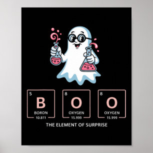 Póster Química Boo El Elemento De La Sorpresa Química Cut