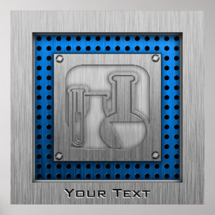 Póster Química cepillada de la Metal-mirada