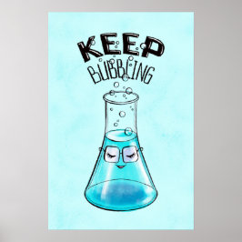 Póster Química Cute Funny Carácter Nerdy Lab