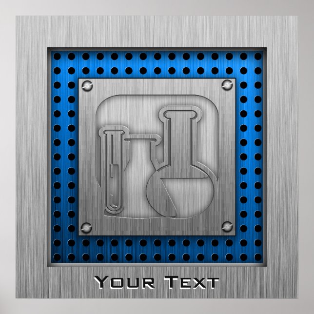 Póster Química de apariencia Metalizado cepillado (Frente)