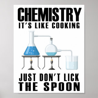 Póster Química es como cocinar