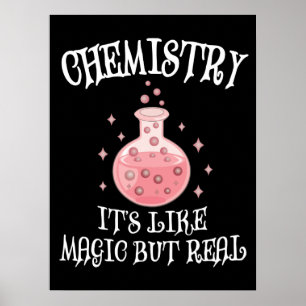 Póster Química - Es como la magia pero la ciencia diverti