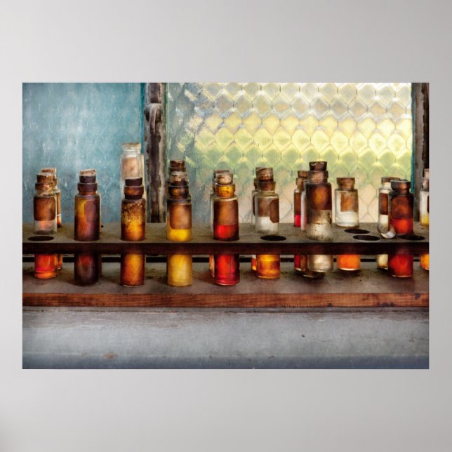 Póster Química - Las muestras (Frente)