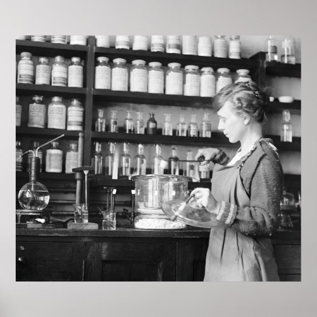 Póster Química mujer, 1919 (Frente)
