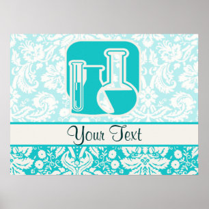 Póster Química verde azulada