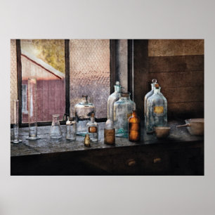 Póster Químico - Botellas
