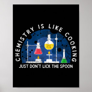 Póster Químico Divertido La Química Es Como Cocinar Cienc