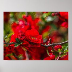 Póster Quince Branch Painterly