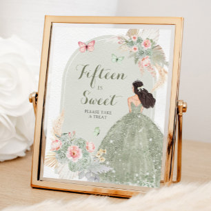 Póster Quinceañera Quince es dulce