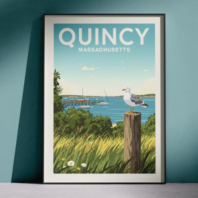 Póster Quincy Massachusetts Vintage (Subido por el creador)