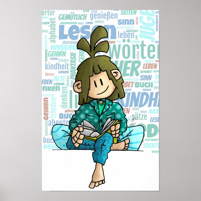 Póster Quinn - Buch lesen (Frente)