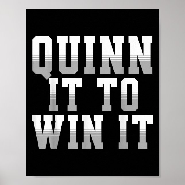 Póster Quinn It To Win It Motivational Srts Motto 4 Coach (Frente)
