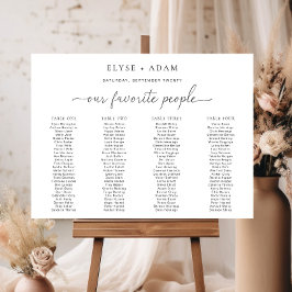 Póster Quinn Mínimo 4 Poster de asientos en mesa de banqu