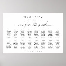 Póster Quinn Moderno Mínimo 16 Poster De Asientos De Mesa