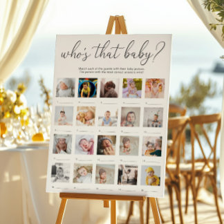 Póster Quinn Who's That Baby 20 Photo Game Poster