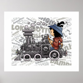 Póster Quinns Dampf-Lokomotive