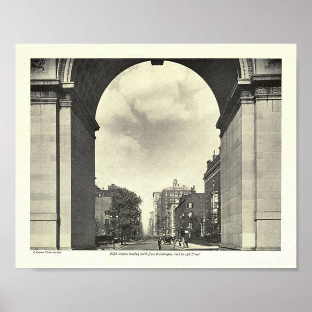 Póster Quinta Ave, Washington Arch, Nueva York (Frente)