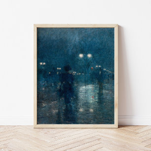 Póster Quinta Avenida Nocturne   Childe Hassam