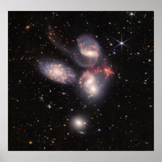 Póster Quinteto de Stephan 5 Galaxias Campo Profundo Jame