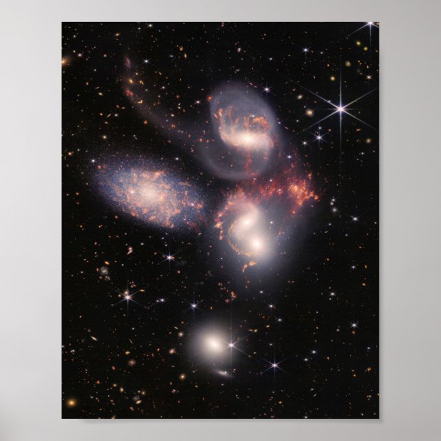 Póster Quinteto del telescopio espacial JWST James Webb S (Frente)