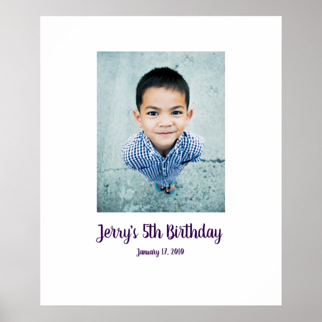 Póster Quinto cumpleaños quinto Rótulo en el Fiesta 5 (Frente)