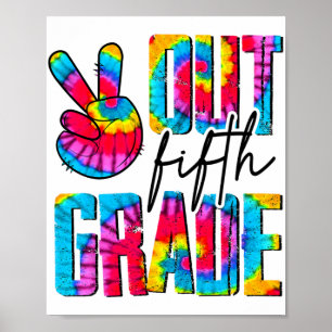 Póster Quinto grado de Rótulo en la escuela del día pasad