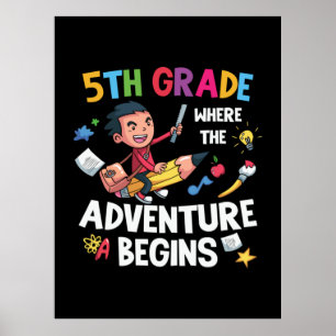 Póster Quinto Grado Donde Comienza La Aventura