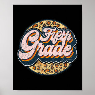 Póster Quinto profesor de leopardo curó el quinto grado d