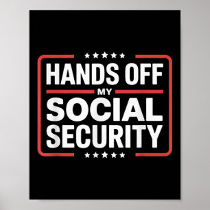 Póster Quita las manos de mi protesta de seguridad social